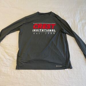 Holloway Coolcore Grey Mens Athletic XL Long Sleeve Shirt Polyester UPF 50 NEW